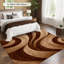 Tapis moderne abstrait brun et mat - Tapis en polyester doux avec envers en caoutchouc, tapis intérieur / extérieur lavable à la machine pour le salon, la chambre à coucher, le bureau, le café-1573423602