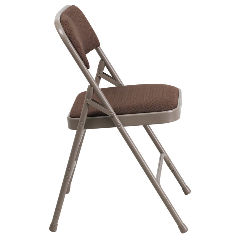 Chaise pliante en métal Olverson, Brun