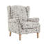 Fauteuil à oreilles tapissier surdimensionné de 30,9 po de large avec pieds en bois massif Farmhouse-1107198789