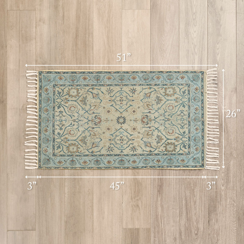 Jessica Simpson Machine Washable, Slip Resistant Accent and Runner Rugs with Fringe, Rectangle 2'2" x 4'3"