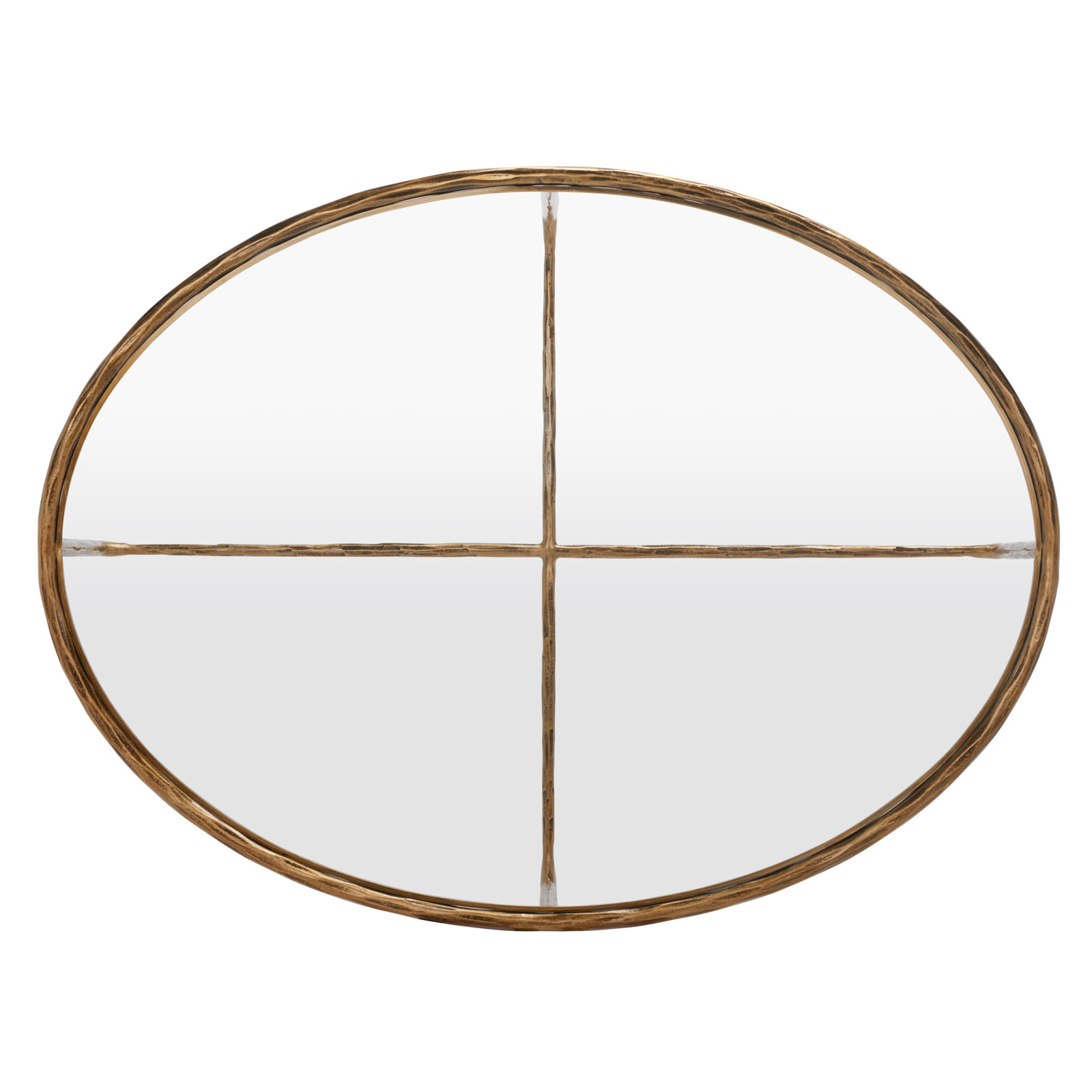 Evelynn 30" Coffee Table, Brass, Clear
