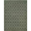 Tapis bleu géométrique en laine tissé à la main-17503863