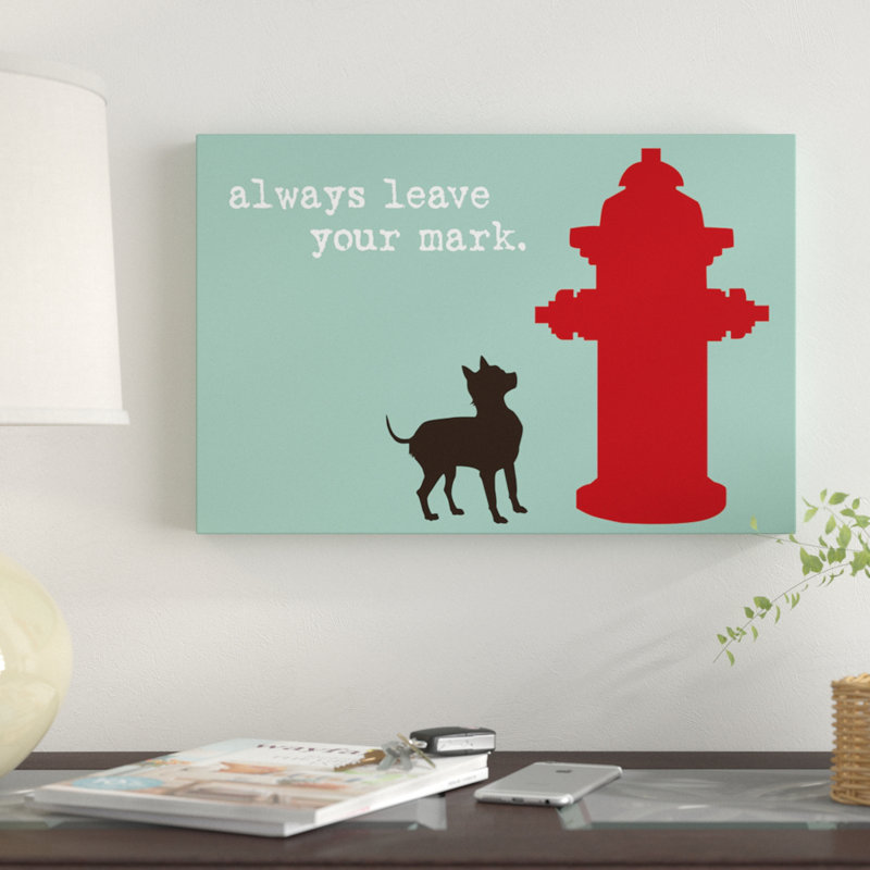 « leave your mark », impression sur toile, H 26 po x l 40 po x P 1,5 po, Pas de tapis, Toile tendue