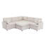 Canapé modulaire contemporain rembourré avec repose-pieds amovible, canapé modulaire 6 places en U-272318654