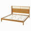 Cadre de lit plateforme en bois d'hévéa de qualité supérieure, cadre avec tête de lit incluse, lit Mid Century Modern-1657210107-1657210108