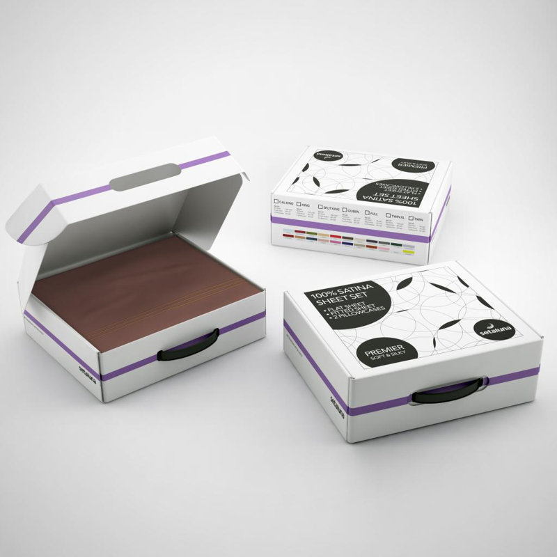 Ensemble de draps Setaluna, Très grand séparé, Chocolat