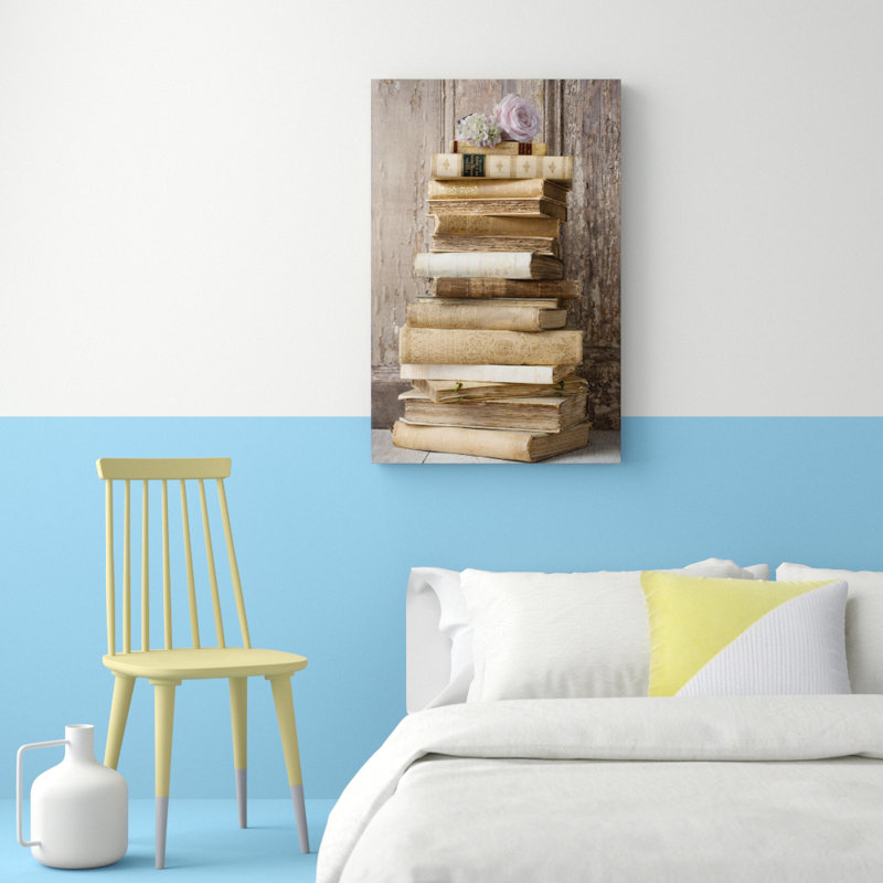Books I - Print on Canvas, 101.6 cm H x 66.04 cm W x 3.175 cm D, No Frame