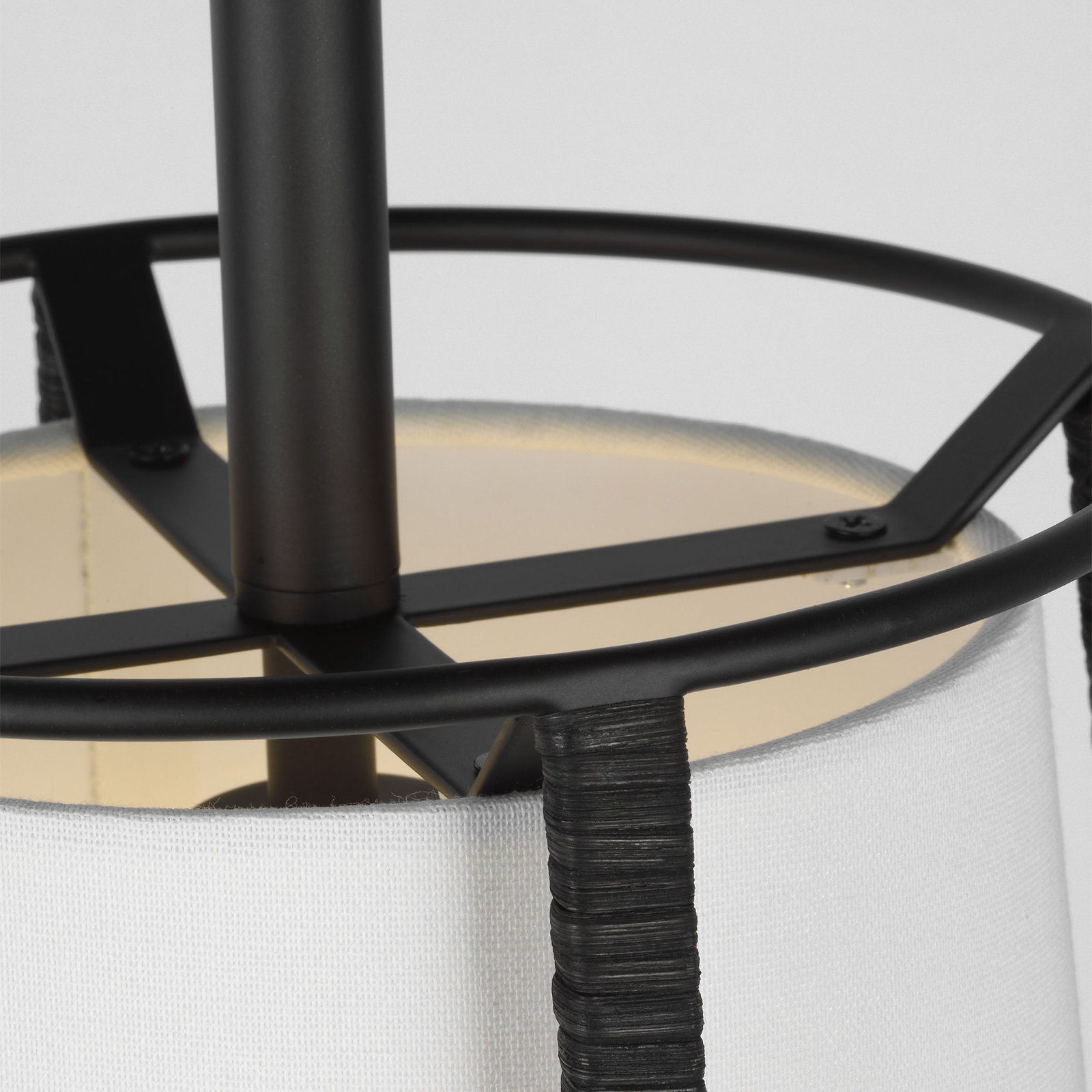 Roanne 1-Light Medium Hanging Shade, Midnight Black, Linen