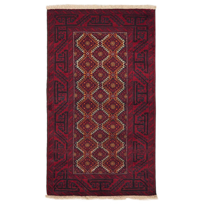 Tapis rouge Teimani 3 pi 5 po x 5 pi 9 po