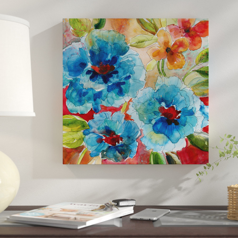 'Garden Party Il' Oil Painting Print on Wrapped Canvas Red Barrel Studio® 