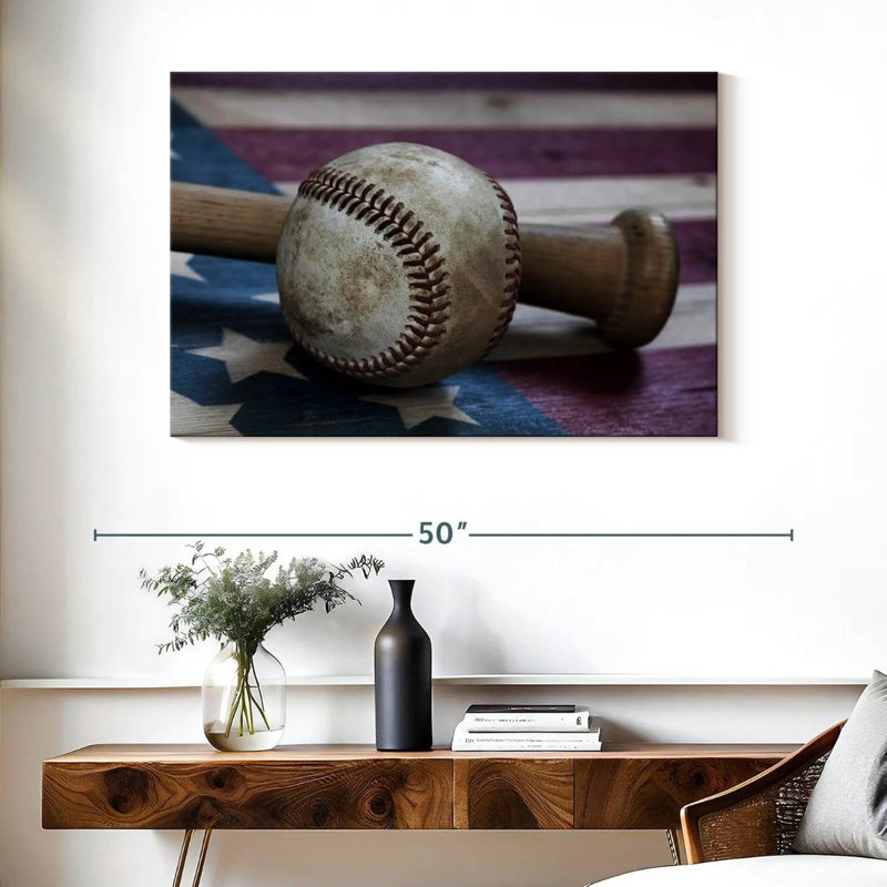 Sireci Baseball Bat Flag USA, 26" H x 39" W