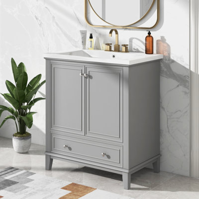 Bivon 30'' Single Bathroom Vanity with Ceramic Top
