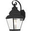 Luminaire suspendu pour lanterne murale d'extérieur 2 lumières - Abat-jour en verre transparent-101230797
