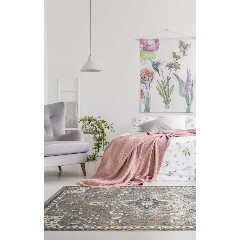 Transitional, Oriental, Cut Pile 1'10" X 2'6" Rectangle Throw Rug