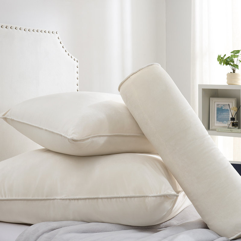 Ensemble de coussins en velours Rainha, Beige