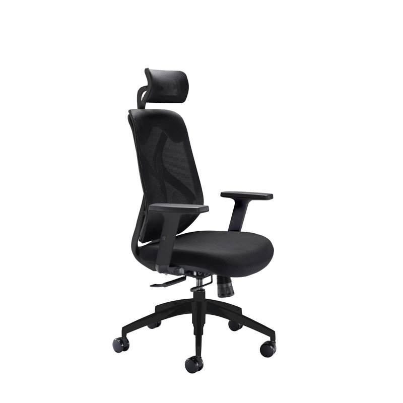 with Headrest, Black