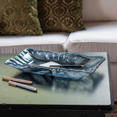 Onda Glass Decorative Tray
