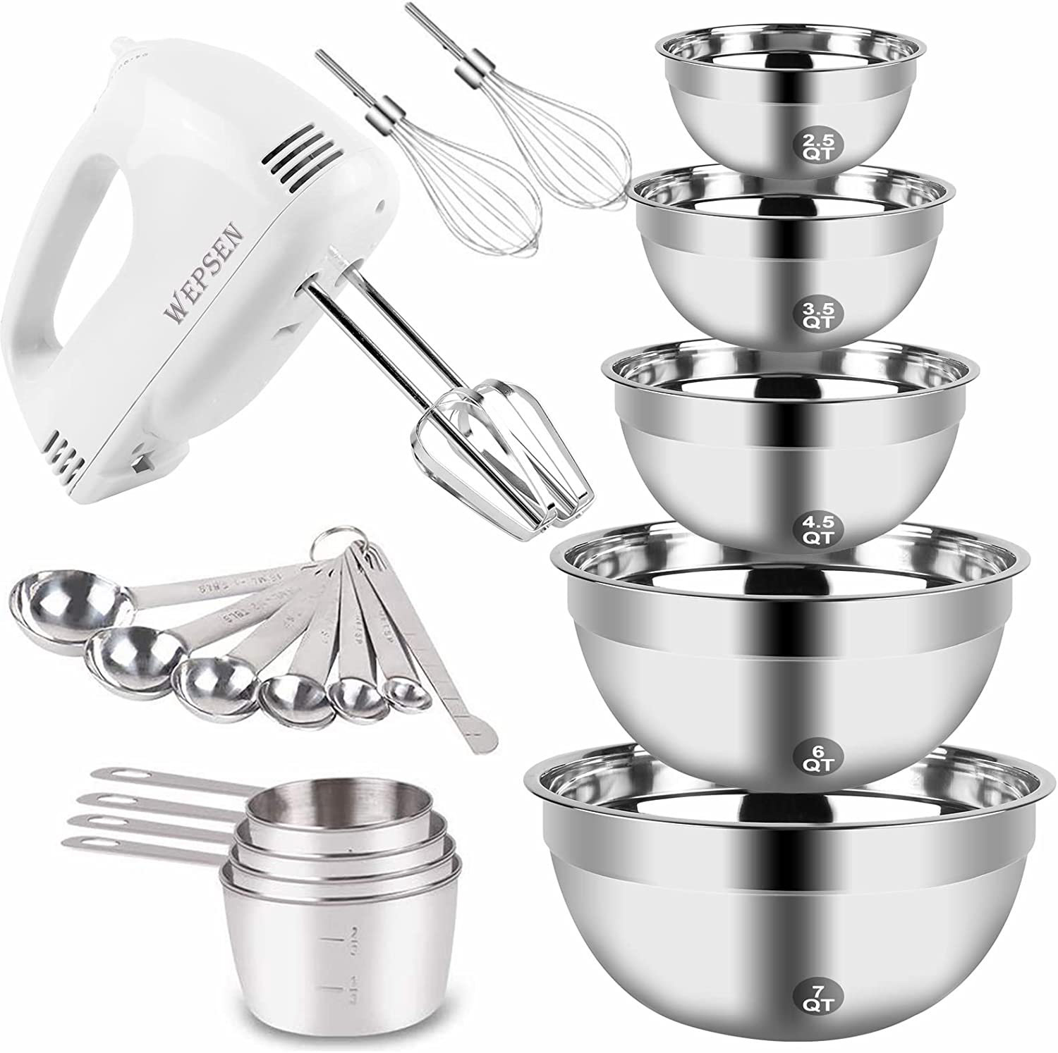 Measuring Cups Set, 5pcs Stainless Steel Nesting Measuring Cups Kitchen Measuring  Cups For Cooking Baking Dry And Liquid Ingredients Dishwasher Safe