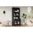 83.4" Tall Modern Bookcase - Glass Door Storage Cabinet with Drawer & Open Shelves for Living Room/Home Office-947059684