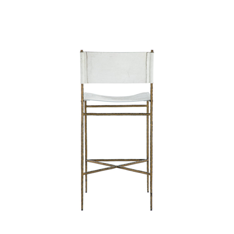 Landon Bar Stool - Gold, Bar Stool (29” Seat Height)