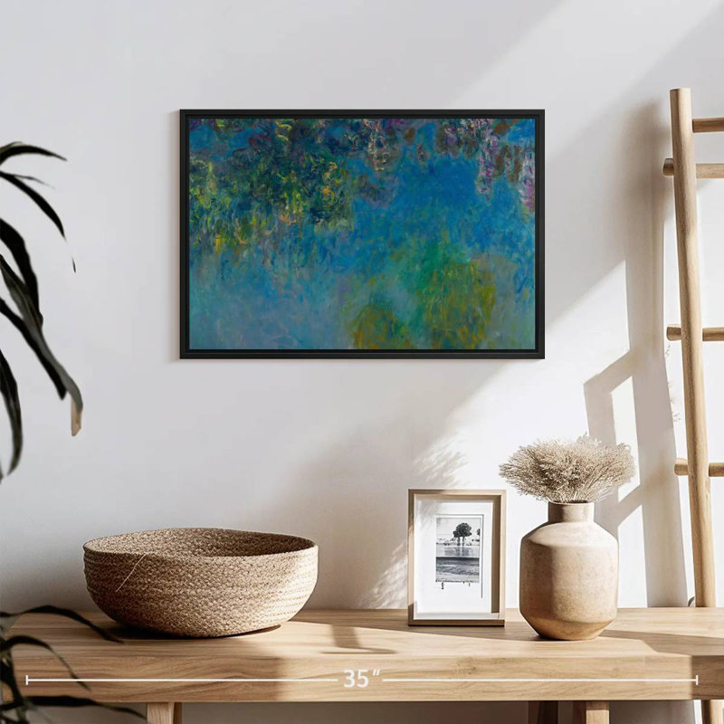 Wisteria 1925, 19 po x 13 po, Floating Frame Black