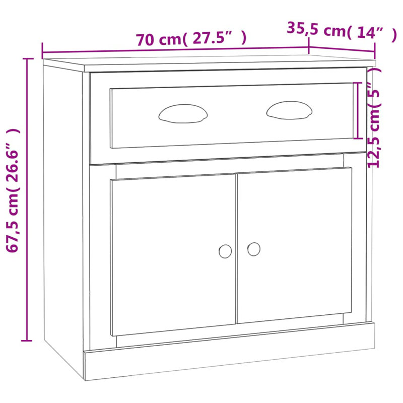 Huya Display Cabinet, Sonoma Oak