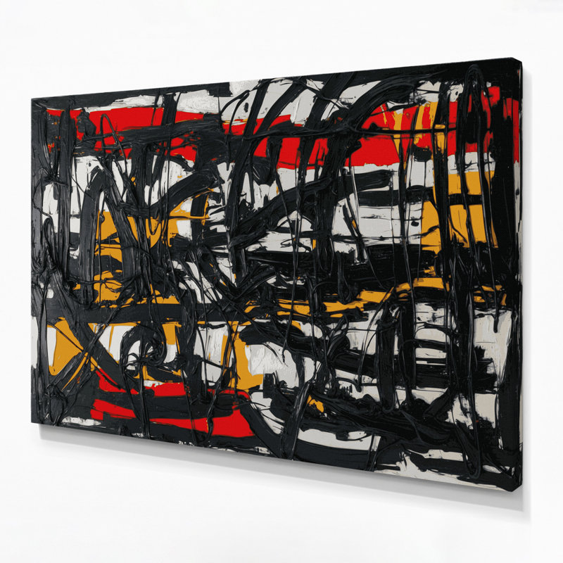 «Neo Expressionism 1», art mural sur toile grise, H 11 po x l 14 po