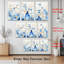 «Blue Floral and Vase», reproduction d'art sur toile abstraite (ensemble de 3)-118089463