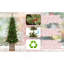 Arbre de Noël vert 4 pi avec base scintillante - 100 lumières DEL multicolores, 396 pointes, baies rouges et pommes de pin, branches pleines en PE / PVC, pot lumineux festif