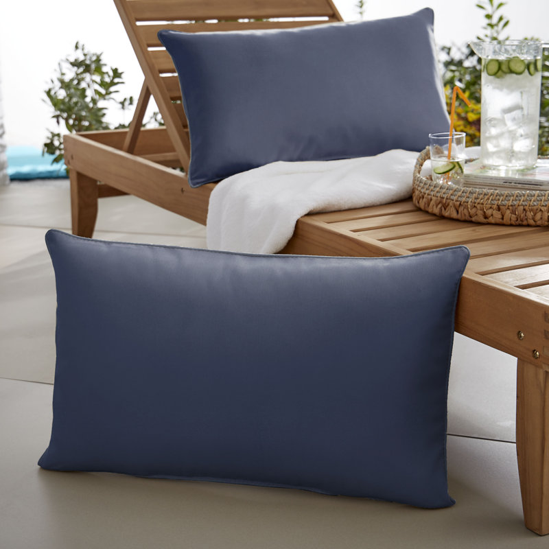  Housse et coussin d'extérieur pour l'extérieur, 16 po x 26 po, Toile bleu marine Sunbrella®