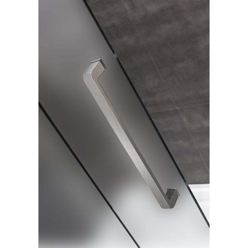 Cabine de douche coulissante rectangulaire 48" x 75" Moselle, Acier inoxydable