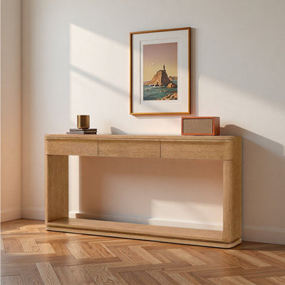 Modern style solid wood console table