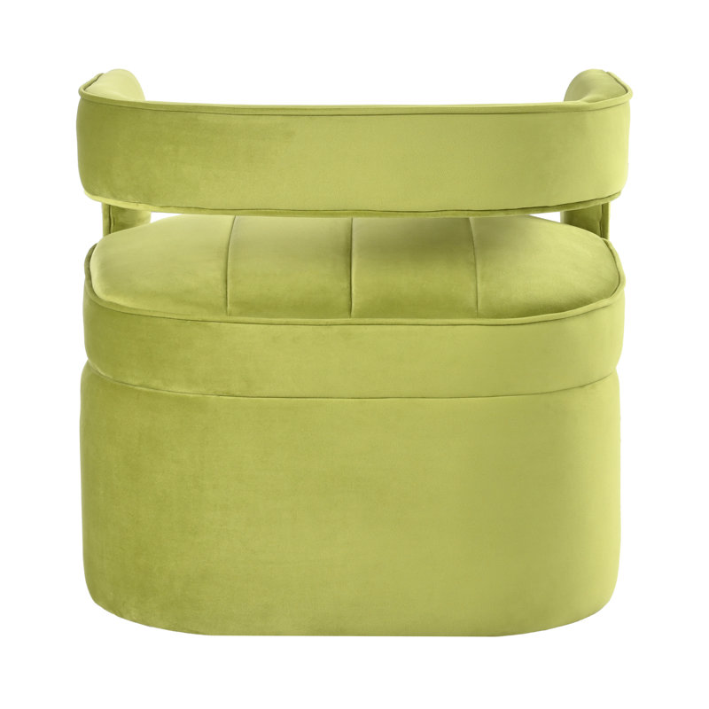 Fauteuil d'appoint incurvé de luxe avec revêtement en velours pour un style sans assemblage, ergonomique et élégant