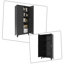 Armoire de rangement haute autoportante moderne avec tablettes réglables et portes arquées-1194379742-1194379744
