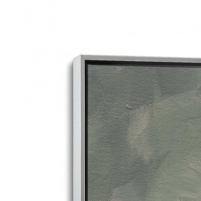 «Silly Little Lamb» par Yvette St. Amant, reproduction d'art, H 16 po x l 12 po, Cadre flottant, Argent argent
