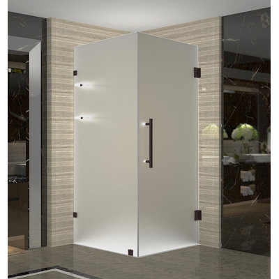 Aquadica GS Frameless 34" x 72" Square Hinged Shower Enclosure