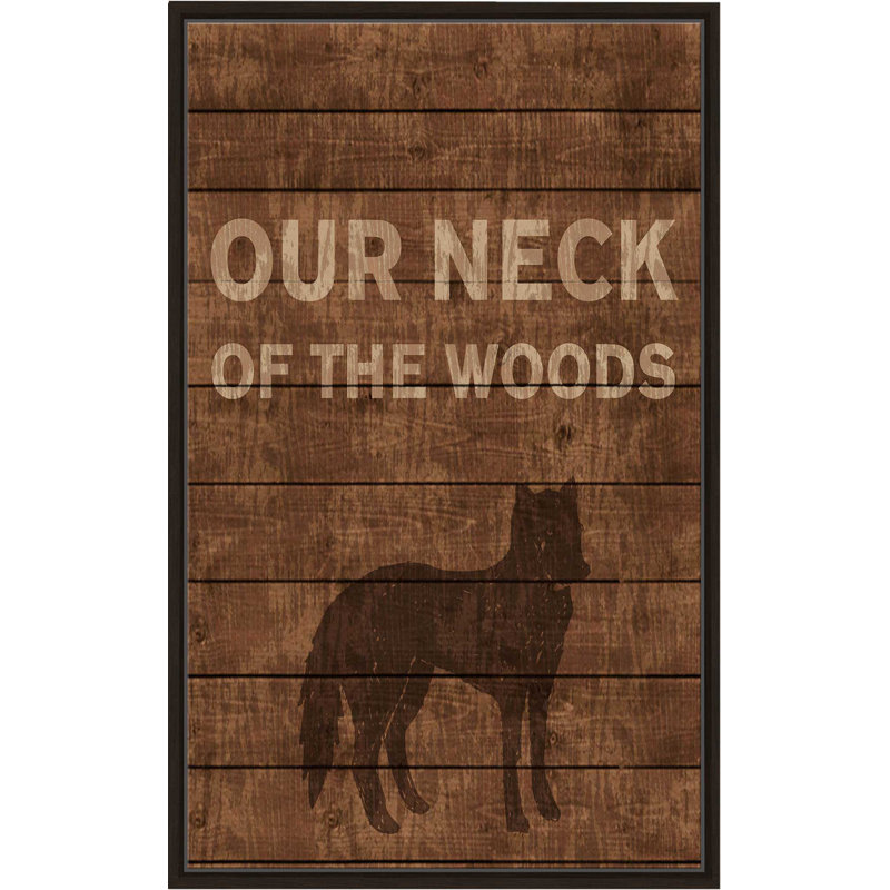 «Our Neck of The Woods», impression, H 33,5 po x l 21,5 po x P 2 po, Cadre flottant espresso