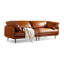 Canapé modulaire orange en similicuir-378921159-378921161