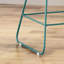 Tabourets de comptoir modernes en fer 2 avec coussins beiges et repose-pieds