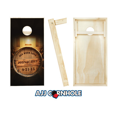 2' x 4' Age With Love Wedding Solid Wood Cornhole Set with Bags