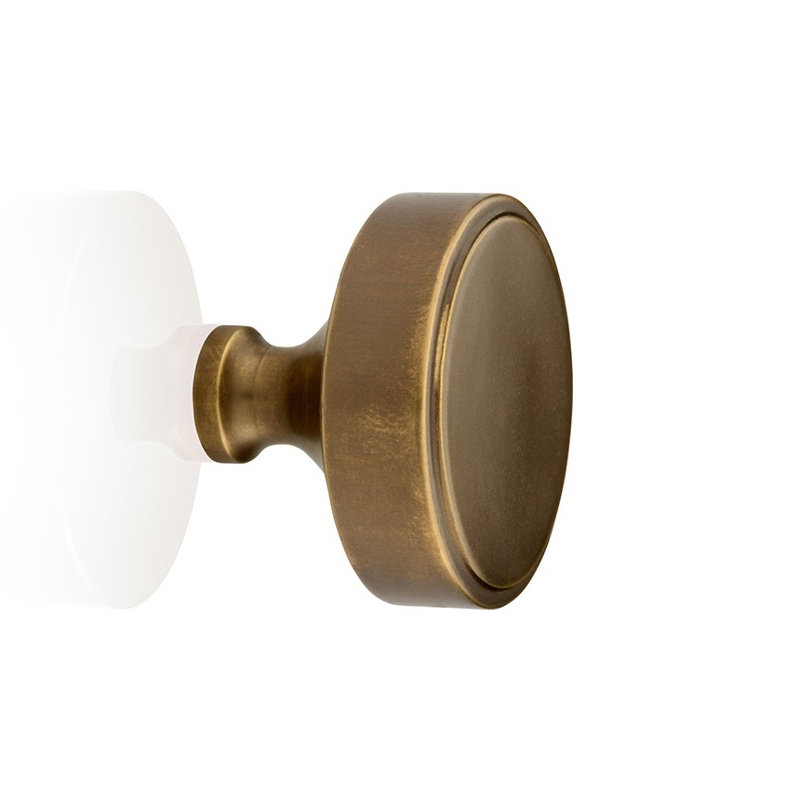 Poignée ronde Nova, Laiton vieilli, H 1,26 po x l 1,25 po x P 1,25 po