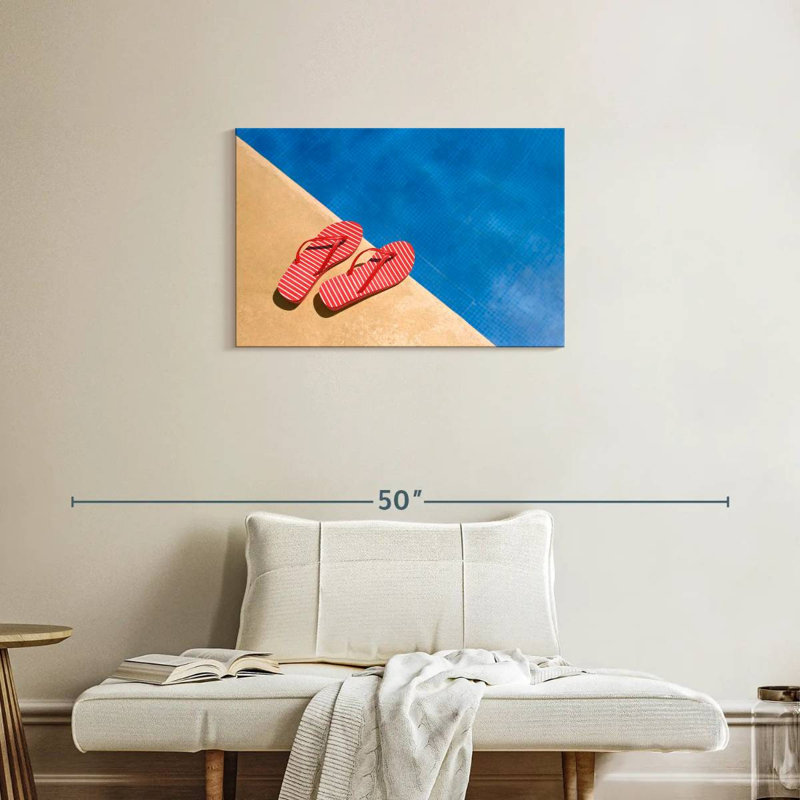 Tongs près de la piscine, H 20 po x l 30 po
