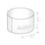 Pouf rond en velours de 20 po Franka-463028577