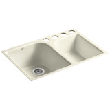 Executive Chef™ 33" L x 22" W Undermount Kitchen Sink with 4 Oversize Faucet Holes