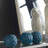 Set of 3 Decorative Blue Ceramic Orbs with Textured Designs, 4” Contemporary Accent Balls for Mantel, Tabletop, Bowl, or Centerpiece Display