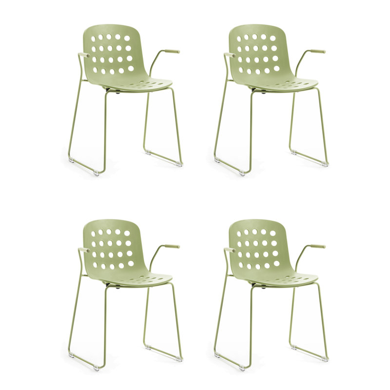 Fauteuil empilable Holi, Gris olive