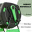 Composteur rotatif double chambre de 53 gallons, noir et vert, avec contrôle de ventilation
