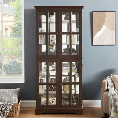 Armoire de rangement antique avec tablettes réglables et stylo