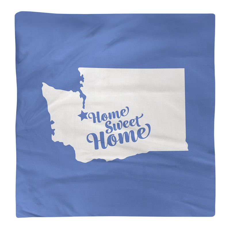 Home Sweet Tacoma Napkin Small - Twill, Blue, 10" W x 10" D, Polyester