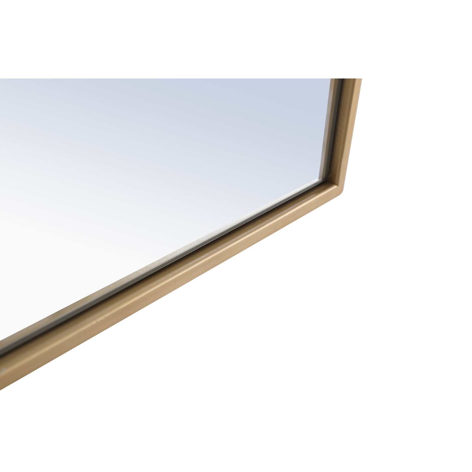 Sabine Metal Rectangle Wall Mirror, 40" x 30", Brass